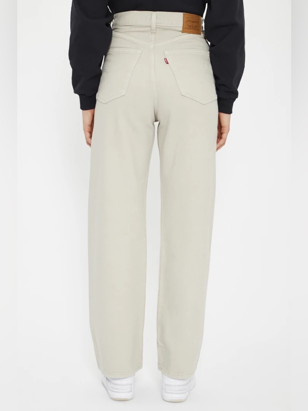 Levi's Ribcage Wide Leg High-Rise Jeans in Cream